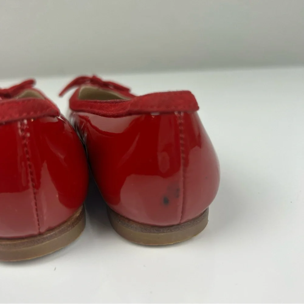 Dior red ballerina flats with bow tops size 25